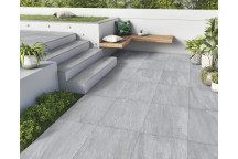 Porcelain Exterior Tile - Kandla Grey - 600X600