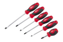 Draper - Screwdriver Set, Soft Grip (6 Pieces)