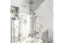 Thermostatic Shower with Bath Filler - Chrome (Square)