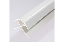 Shower Panel - External Corner - 10mm (White)