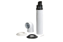 Horizontal Telescopic Flue Inc. Low Profile Elbow & Fixing Screws