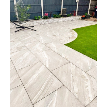 Porcelain Exterior Slab - Cross Over White - 900X600