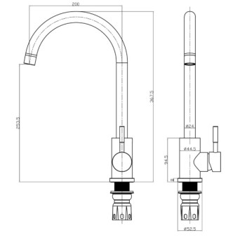 Manhattan - Kitchen Mixer Tap - Black