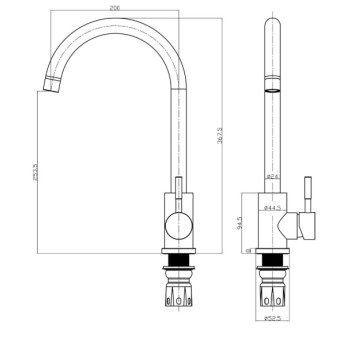 Manhattan - Kitchen Mixer Tap - Brushed Brass