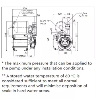 Stuart Turner - Monsoon Pump - Universal Single - 3 Bar