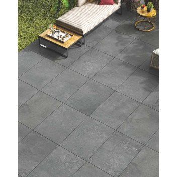 Porcelain Exterior Slab - Cementino Nero - 600X600