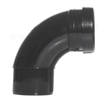 Pushfit Soil - Black - 110mm - Swept Bend 90 Spigot