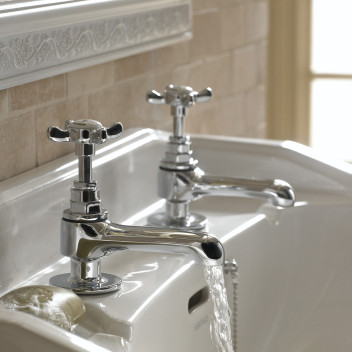Bristan - 1901 - Traditional Basin Taps (with Long Spout)