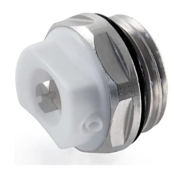 Radiator Air Vent - White/Chrome