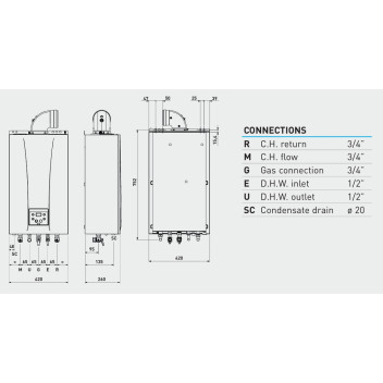 Sime - Combi Boiler - Giulia 30KW (Inc H Flue)