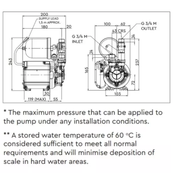 Stuart Turner - Monsoon Pump - Universal Single - 4.5 Bar