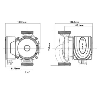 Archergas - Standard Hot Water Pump - 15-60/130