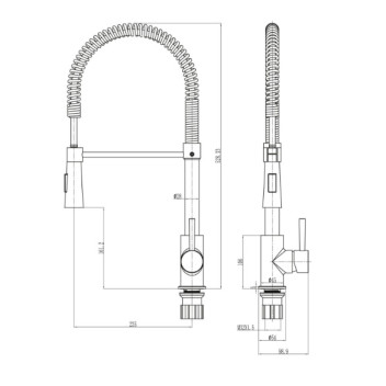Tirare - Kitchen Tap - Brushed Steel