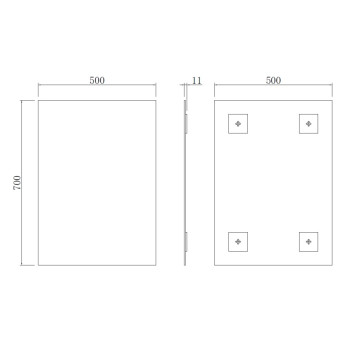 Piazza - Mirror - 500x700mm