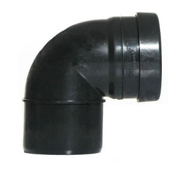 Pushfit Soil - Black - 110mm - Knuckle Bend 90 Spigot