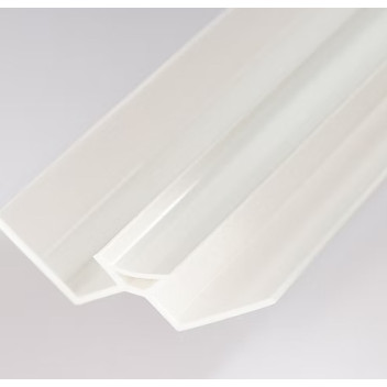 Shower Panel - Internal Corner 10mm (White)