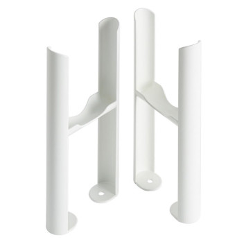 3 Column - Radiator Feet in White (Pair)